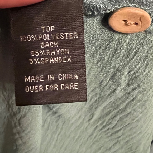 Fortune & Ivy Sea Green Short Sleeve Button Down XL - Picture 9 of 9